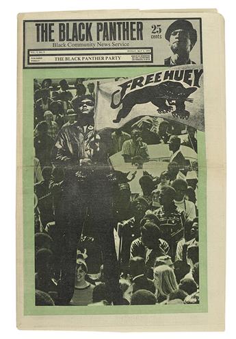 HUEY NEWTON, BOBBY SEALE, ET AL. Group of 21 Black Panther newspapers